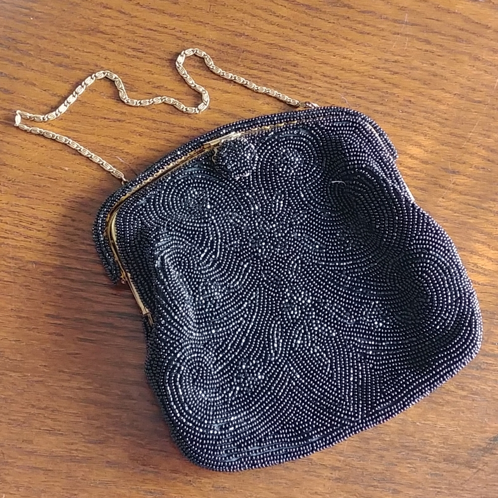 Vintage handmade beaded purse by Walborg in France